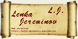 Lenka Jereminov vizit kartica